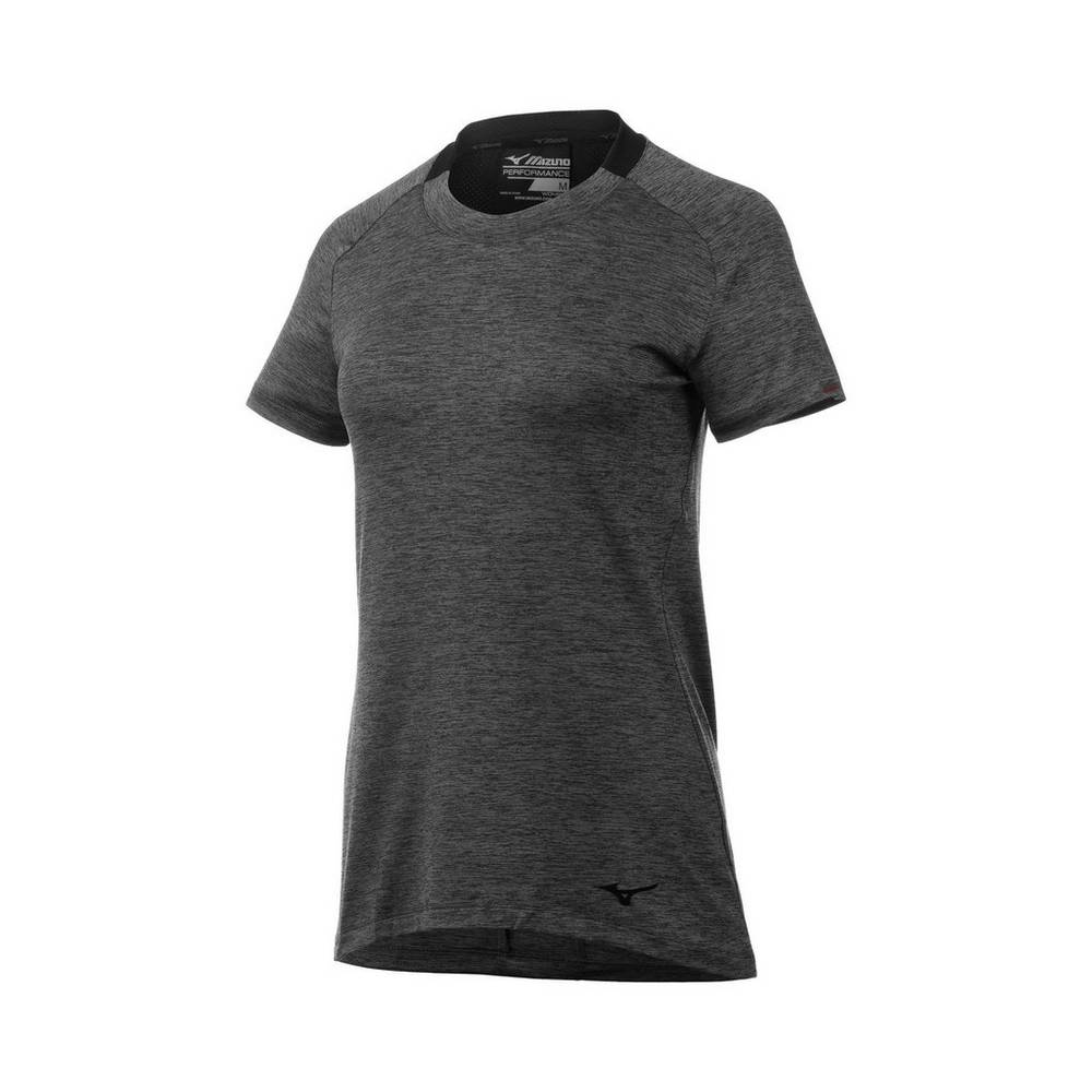 Damske Tričko Mizuno Alpha Short Sleeve Čierne Vypredaj AFBP48025
